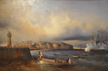 King Louis-Philippe Coming into Port of Dieppe (France, Normandy)